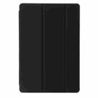 For Samsung Galaxy Tab S10 FE+ 3-Fold Clear Acrylic Leather Tablet Case(Black) - 2