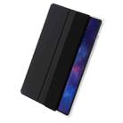 For Samsung Galaxy Tab S10 FE+ 3-Fold Clear Acrylic Leather Tablet Case(Black) - 3