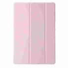 For Samsung Galaxy Tab S10 FE+ 3-Fold Clear Acrylic Leather Tablet Case(Pink) - 2