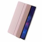 For Samsung Galaxy Tab S10 FE+ 3-Fold Clear Acrylic Leather Tablet Case(Pink) - 3
