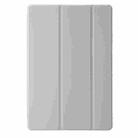 For Samsung Galaxy Tab S10 FE+ 3-Fold Clear Acrylic Leather Tablet Case(Grey) - 2