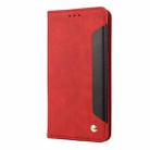 For Motorola Moto G54 Skin Feel Splicing Leather Phone Case(Red) - 2