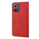 For Motorola Moto G54 Skin Feel Splicing Leather Phone Case(Red) - 3