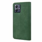 For Motorola Moto G35 Skin Feel Splicing Leather Phone Case(Green) - 3
