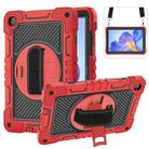 For Honor Pad X8 360 Degree Rotation PC Contrast Silicone Tablet Case(Red + Black) - 1