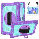 For Honor Pad X8 360 Degree Rotation PC Contrast Silicone Tablet Case(Purple + Mint Green) - 1