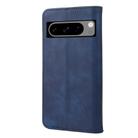 For Google Pixel 8 Skin Feel Splicing Leather Phone Case(Blue) - 3