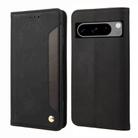 For Google Pixel 8 Skin Feel Splicing Leather Phone Case(Black) - 1