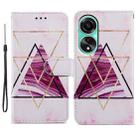 For OPPO A58 4G Painted Pattern Horizontal Flip Leather Phone Case(Marble) - 1