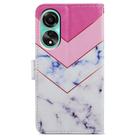 For OPPO A58 4G Painted Pattern Horizontal Flip Leather Phone Case(Smoke Marble) - 3