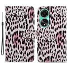 For OPPO A78 4G Painted Pattern Horizontal Flip Leather Phone Case(Leopard) - 1