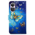 For OPPO Reno10 /10 Pro Global Painted Pattern Horizontal Flip Leather Phone Case(Butterfly) - 3