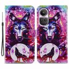 For OPPO Reno10 /10 Pro Global Painted Pattern Horizontal Flip Leather Phone Case(Wolf Totem) - 1