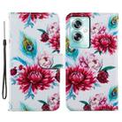 For OPPO A79 5G / A2 5G Painted Pattern Horizontal Flip Leather Phone Case(Peacock Flower) - 1