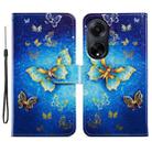 For OPPO A98 Painted Pattern Horizontal Flip Leather Phone Case(Butterfly) - 1