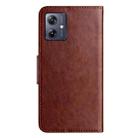 For Motorola Moto G54 Butterfly Flower Pattern Flip Leather Phone Case(Brown) - 3