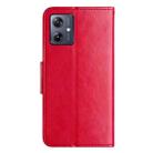 For Motorola Moto G54 Butterfly Flower Pattern Flip Leather Phone Case(Red) - 3