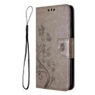 For Motorola Moto G54 Butterfly Flower Pattern Flip Leather Phone Case(Grey) - 2