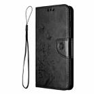 For Motorola Moto G54 Butterfly Flower Pattern Flip Leather Phone Case(Black) - 2