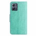 For Motorola Moto G35 Butterfly Flower Pattern Flip Leather Phone Case(Green) - 3