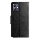 For Motorola Moto G35 Butterfly Flower Pattern Flip Leather Phone Case(Black) - 3