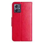 For Motorola Moto G55 Butterfly Flower Pattern Flip Leather Phone Case(Red) - 3