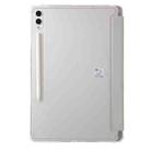For Samsung Galaxy Tab S10 FE / S9 FE Clear Acrylic Deformation Leather Tablet Case(Grey) - 3