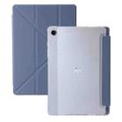 For Samsung Galaxy Tab A9 Clear Acrylic Deformation Leather Tablet Case(Lavender) - 1