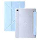 For Samsung Galaxy Tab A9 Clear Acrylic Deformation Leather Tablet Case(Ice Blue) - 1