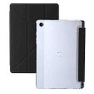 For Samsung Galaxy Tab A9 Clear Acrylic Deformation Leather Tablet Case(Black) - 1