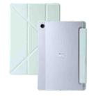 For Samsung Galaxy Tab A9+ Clear Acrylic Deformation Leather Tablet Case(Green) - 1