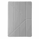 For Samsung Galaxy Tab S10 FE+ Clear Acrylic Deformation Leather Tablet Case(Grey) - 2