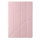 For Samsung Galaxy Tab S10 FE+ Clear Acrylic Deformation Leather Tablet Case(Pink) - 2