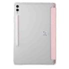 For Samsung Galaxy Tab S10 FE+ Clear Acrylic Deformation Leather Tablet Case(Pink) - 3