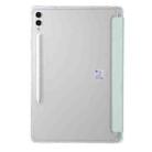 For Samsung Galaxy Tab S10 FE+ Clear Acrylic Deformation Leather Tablet Case(Green) - 3