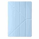 For Samsung Galaxy Tab S10 FE+ Clear Acrylic Deformation Leather Tablet Case(Ice Blue) - 2