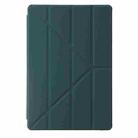For Samsung Galaxy Tab S10 FE+ Clear Acrylic Deformation Leather Tablet Case(Deep Green) - 2