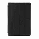 For Samsung Galaxy Tab S10 FE+ Clear Acrylic Deformation Leather Tablet Case(Black) - 2