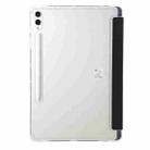 For Samsung Galaxy Tab S10 FE+ Clear Acrylic Deformation Leather Tablet Case(Black) - 3