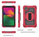 For Redmi Pad SE 8.7 4G 360 Degree Rotation PC Contrast Silicone Tablet Case(Red + Black) - 2