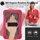 For Redmi Pad SE 8.7 4G 360 Degree Rotation PC Contrast Silicone Tablet Case(Red + Black) - 3