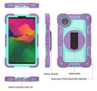 For Redmi Pad SE 8.7 4G 360 Degree Rotation PC Contrast Silicone Tablet Case(Purple + Mint Green) - 2