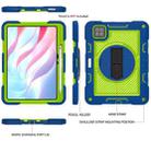 For Xiaomi Pad 7 / 7 Pro 360 Degree Rotation PC Contrast Silicone Tablet Case(Navy Blue + Yellow Green) - 2