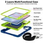 For Xiaomi Pad 7 / 7 Pro 360 Degree Rotation PC Contrast Silicone Tablet Case(Navy Blue + Yellow Green) - 3