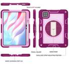 For Xiaomi Pad 7 / 7 Pro 360 Degree Rotation PC Contrast Silicone Tablet Case(Rose Red + Pink) - 2