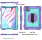 For Xiaomi Pad 7 / 7 Pro 360 Degree Rotation PC Contrast Silicone Tablet Case(Purple + Mint Green) - 2