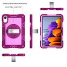 For Xiaomi Redmi Pad 2 360 Degree Rotation PC Contrast Silicone Tablet Case(Rose Red + Pink) - 3