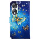 For Honor 90 Painted Pattern Horizontal Flip Leather Phone Case(Butterfly) - 3