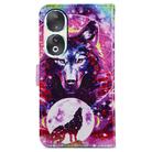 For Honor 90 Painted Pattern Horizontal Flip Leather Phone Case(Wolf Totem) - 3