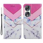 For Honor 90 Painted Pattern Horizontal Flip Leather Phone Case(Smoke Marble) - 1